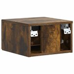 vidaXL Cabinet de chevet mural Chêne fumé 33 x 34 5 x 20 cm