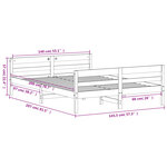 vidaXL Cadre de lit sans matelas cire marron 140x200cm bois pin massif
