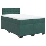 vidaXL Sommier à lattes de lit avec matelas vert foncé 120x190 cm