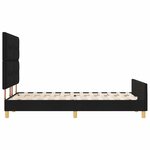 vidaXL Cadre de lit avec tête de lit Noir 140 x 200 cm tissu