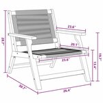 vidaXL Set de Chaises de Jardin avec Table - Ensemble de 5 en Bois d'Acacia Gris