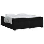 vidaXL Cadre de lit Noir 200 x 200 cm tissu