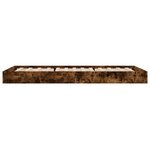 vidaXL Cadre de lit au sol Chêne fumé 80 x 200 cm Bois d'ingénierie