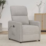 vidaXL Fauteuil inclinable électrique Gris clair Tissu microfibre