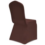 vidaXL Housse de chaise extensible 6 Pièces marron