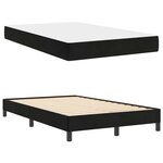 vidaXL Lit à ressorts avec matelas Noir 120 x 200 cm tissu