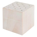 Support en bois pour fleurs séchées blanc - 8 x 8 x 8 cm