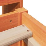 vidaXL Lit bibliothèque sans matelas cire marron 100x200 cm pin massif