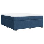 vidaXL Sommier à lattes de lit avec matelas Bleu 200x200 cm Tissu