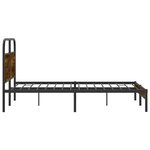 vidaXL Cadre de lit sans matelas 140x190 cm chêne fumé bois ingénierie