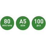 Leitz Pochettes de plastification ILAM 80 microns A5 100 Pièces