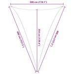 vidaXL Voile d'ombre Bleu et Blanc 3 x 4 x 4 m 100   polyester Oxford