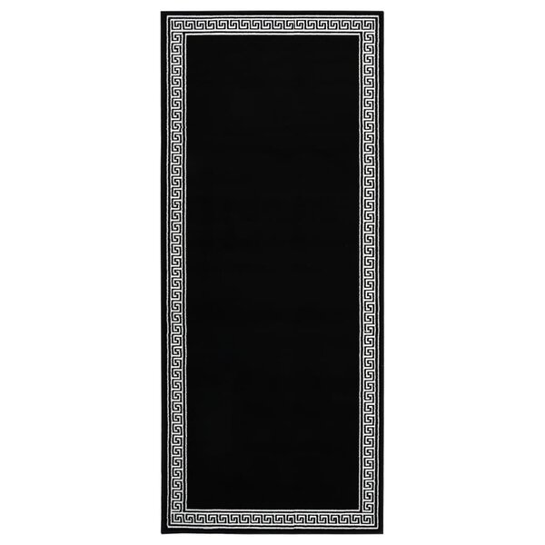 vidaXL Tapis BCF Noir avec motif 100x200 cm