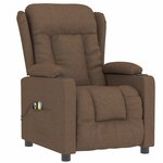 vidaXL Fauteuil électrique de massage Marron Tissu