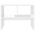 Vidaxl table d'appoint blanc brillant 60x40x45 cm aggloméré