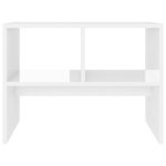 vidaXL Table d'appoint Blanc brillant 60x40x45 cm Aggloméré