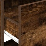 vidaXL Table de chevet avec tiroir chêne fumé 51x31x47 cm