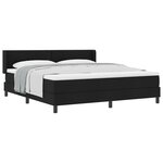 vidaXL Lit à ressorts avec matelas Noir 200 x 180 cm Polyester