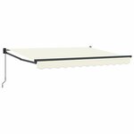 vidaXL Auvent rétractable Crème 3 x 2 m 100 Polyester et Aluminium