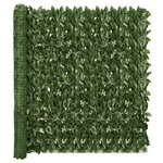 vidaXL Écran de balcon avec feuilles vert foncé 600x150 cm