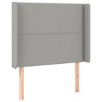 vidaXL Sommier à lattes de lit avec matelas Gris clair 90x200 cm Tissu