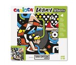 Pack Carioca Velvet Van Orton Street Pack de 4 Illustrations en Velours à Colorier - Texture Douce - Développe la Dextérité et la Créativité - Collaboration avec Van Orton Design - Divers Coloris