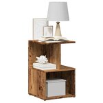 vidaXL Table de chevet vieux bois 35x35x55 cm bois d'ingénierie