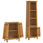 vidaXL Ensemble de meubles de salle de bain 2 Pièces bois de pin massif