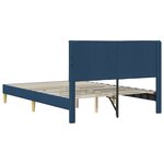 vidaXL Cadre de lit avec tête de lit Bleu 120 x 190 cm Tissu