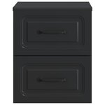 vidaXL Cabinet de chevet mural 2 pc Noir 34 5 x 33 x 40 cm