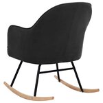 Vidaxl chaise à bascule gris foncé velours