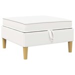 vidaXL Canapé modulaire avec rangement 4 Pièces Blanc Tissu