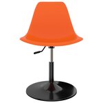 Vidaxl chaises de salle à manger pivotantes 2 pièces orange pp