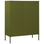 vidaXL Commode Vert olive 80x35x101 5 cm Acier