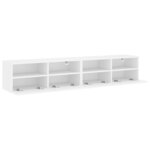 vidaXL Meubles TV muraux 2 Pièces blanc 80x30x30 cm bois d'ingénierie