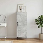 vidaXL Buffet Gris béton 33 x 34 5 x 89 5 cm Bois d'ingénierie