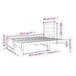 vidaXL Lit coulissant sans matelas blanc 2x(90x190) cm