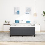 Cadre de lit vidaXL Gris foncé 160x200 cm en tissu corduroy