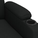 vidaXL Fauteuil inclinable électrique Noir Tissu