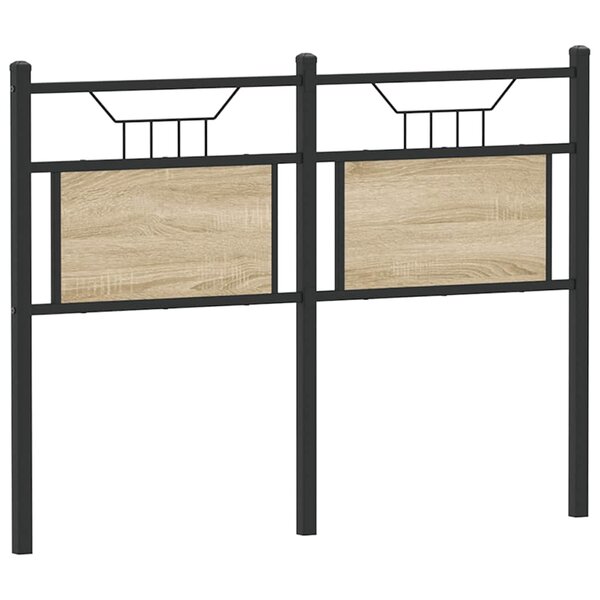 vidaXL Tête de lit chêne sonoma 120 cm bois d'ingénierie et acier