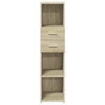 vidaXL Buffet haut chêne sonoma 30x42 5x124 cm bois d'ingénierie