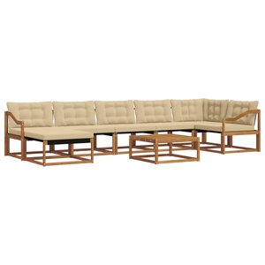 vidaXL Ensemble de canapés d'extérieur 22 Pièces Naturel et Beige