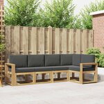 vidaXL Ensemble de canapés d'extérieur 5 Pièces Blanc et anthracite