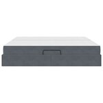 vidaXL Lit avec rangement et matelas Gris foncé 200 x 200 cm Velours
