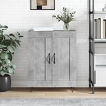 vidaXL Buffet gris béton 69 5x34x90 cm bois d'ingénierie