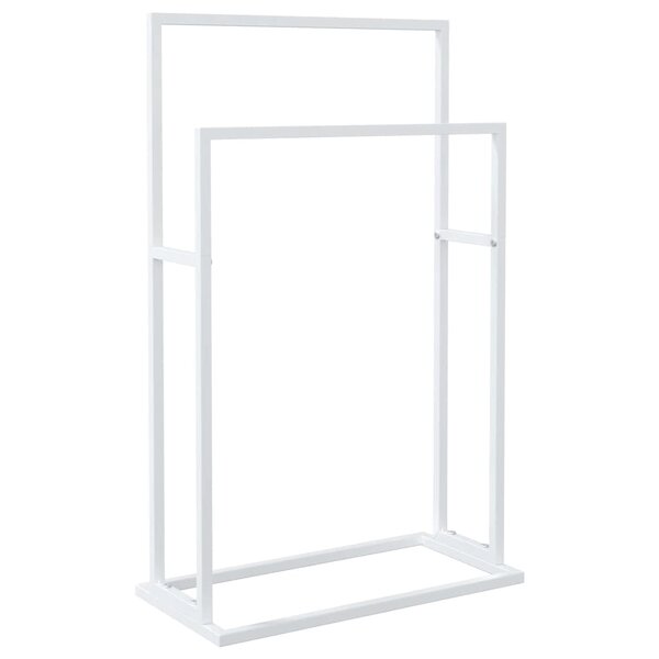 vidaXL Porte-serviettes sur pied Blanc 48x24x78 5 cm Fer