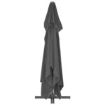 vidaXL Parasol déporté avec mât en aluminium 4x3 m Noir