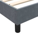 vidaXL Sommier à lattes de lit et matelas gris foncé 140x220cm velours