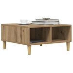 vidaXL Table basse chêne artisanal 60x60x30 cm bois d'ingénierie