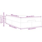 vidaXL Cadre de lit avec matelas avec matelas 2 Pièces Gris Foncé tissu